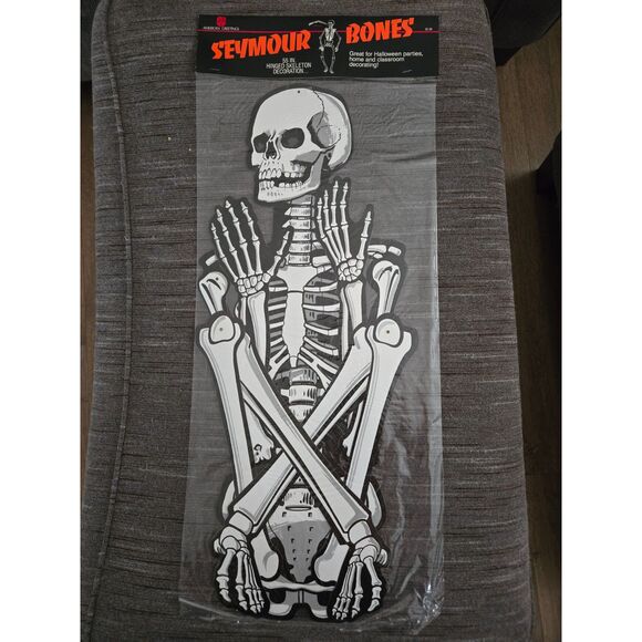 AMERICAN GREETINGS Seymour Bones Vintage 55" Hanging Hinged Skeleton Decor-NEW - Picture 5 of 6